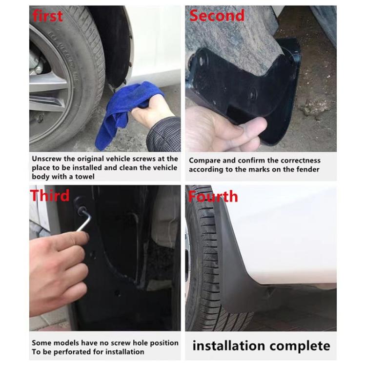 For Volvo XC60 2018-2023 4pcs/Set Car Auto Soft Plastic Splash Flaps Fender Guard, For Volvo XC60 2018-2023