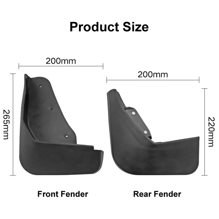 For Ford Ecosport 2013-2017 4pcs/Set Car Auto Soft Plastic Splash Flaps Fender Guard, For Ford Ecosport 2013-2017