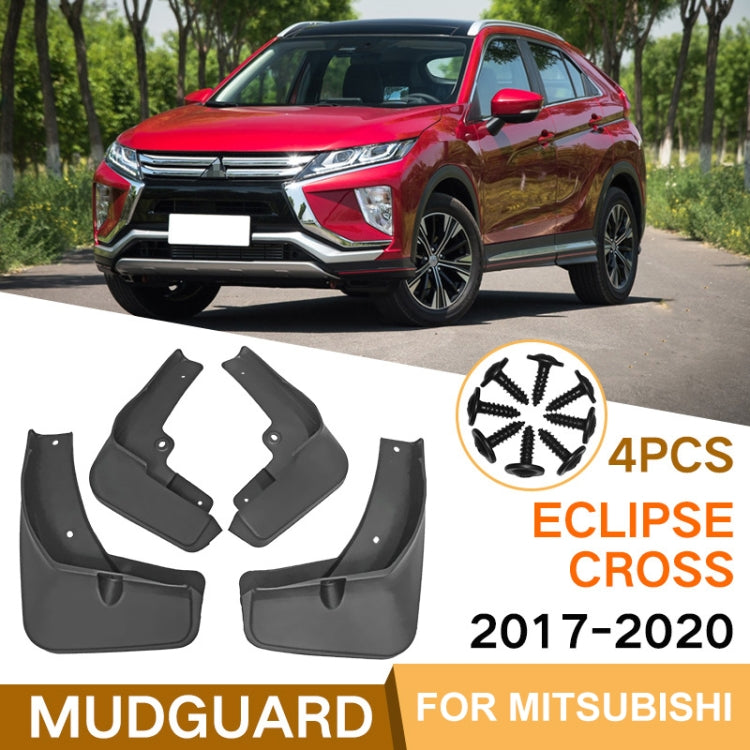 For Mitsubishi Eclipse Cross 2018-2020 4pcs/Set Car Auto Soft Plastic Splash Flaps Fender Guard, For Mitsubishi Eclipse Cross 2018-2020