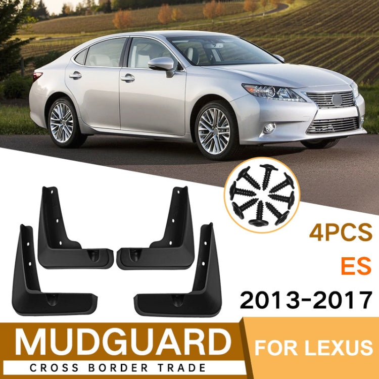 For Lexus ES 2013-2017 4pcs/Set Car Auto Soft Plastic Splash Flaps Fender Guard, For Lexus ES 2013-2017