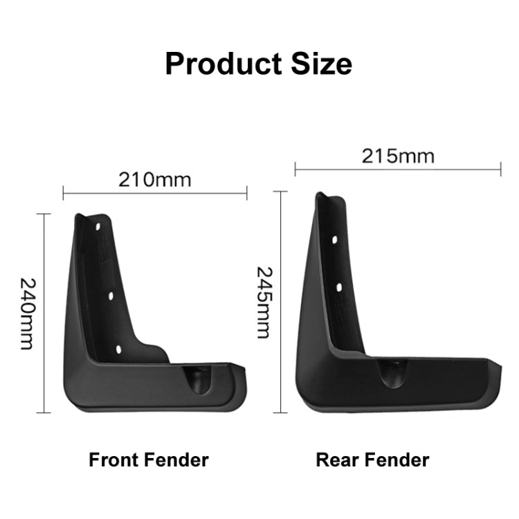 For Lexus ES 2013-2017 4pcs/Set Car Auto Soft Plastic Splash Flaps Fender Guard, For Lexus ES 2013-2017