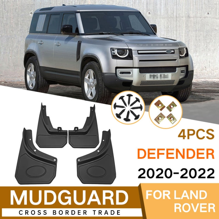 For LandRover Defender 2020-2022 4pcs/Set Car Auto Soft Plastic Splash Flaps Fender Guard, For LandRover Defender 2020-2022