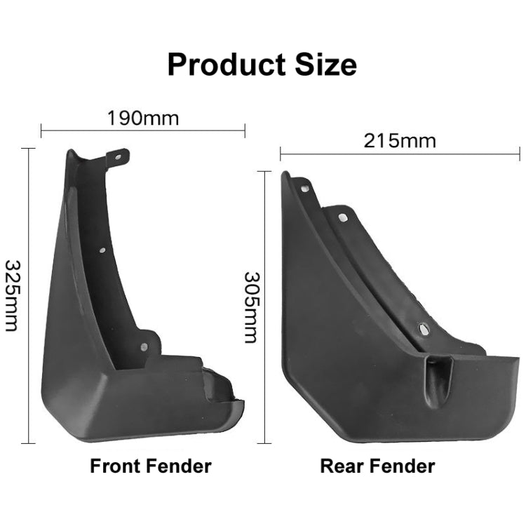 For Skoda Kodiaq 2016-2021 4pcs/Set Car Auto Soft Plastic Splash Flaps Fender Guard, For Skoda Kodiaq 2016-2021