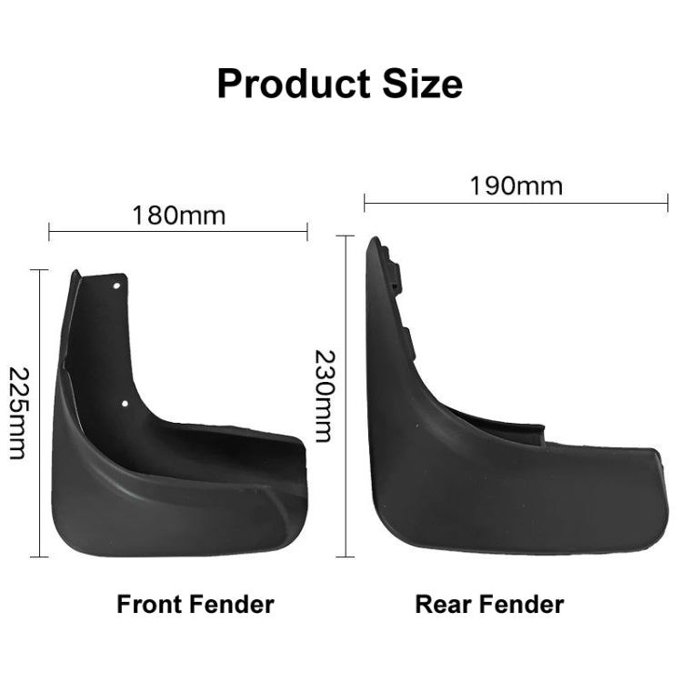 For Volkswagen Golf 6 2009-2013 4pcs/Set Car Auto Soft Plastic Splash Flaps Fender Guard, For Volkswagen Golf 6 2009-2013