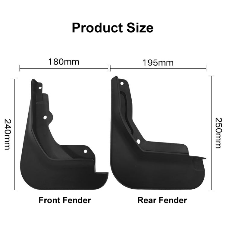 For Changan Alsvin 2018-2022 4pcs/Set Car Auto Soft Plastic Splash Flaps Fender Guard, For Changan Alsvin 2018-2022