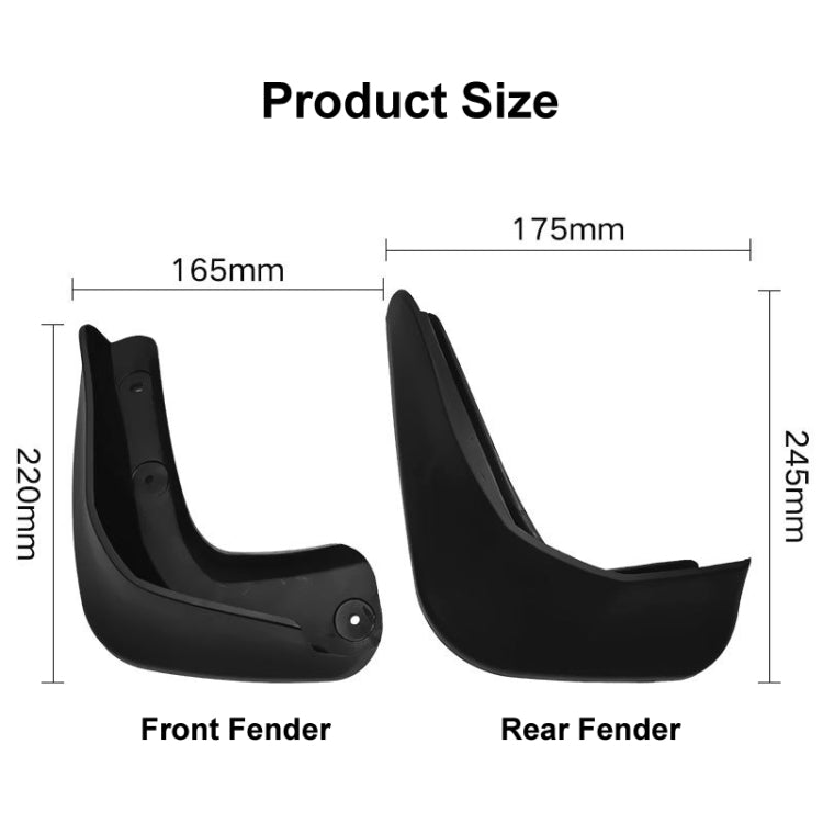 For Honda Fit / Jazz 2008-2010 4pcs/Set Car Auto Soft Plastic Splash Flaps Fender Guard, For Honda Fit / Jazz 2008-2010