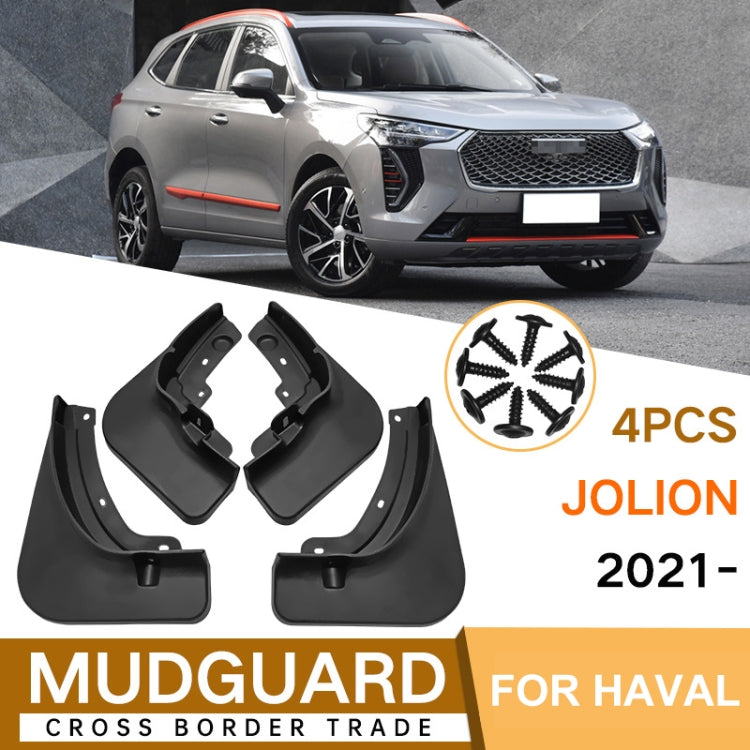 For Haval Jolion 2021 4pcs/Set Car Auto Soft Plastic Splash Flaps Fender Guard, For Haval Jolion 2021