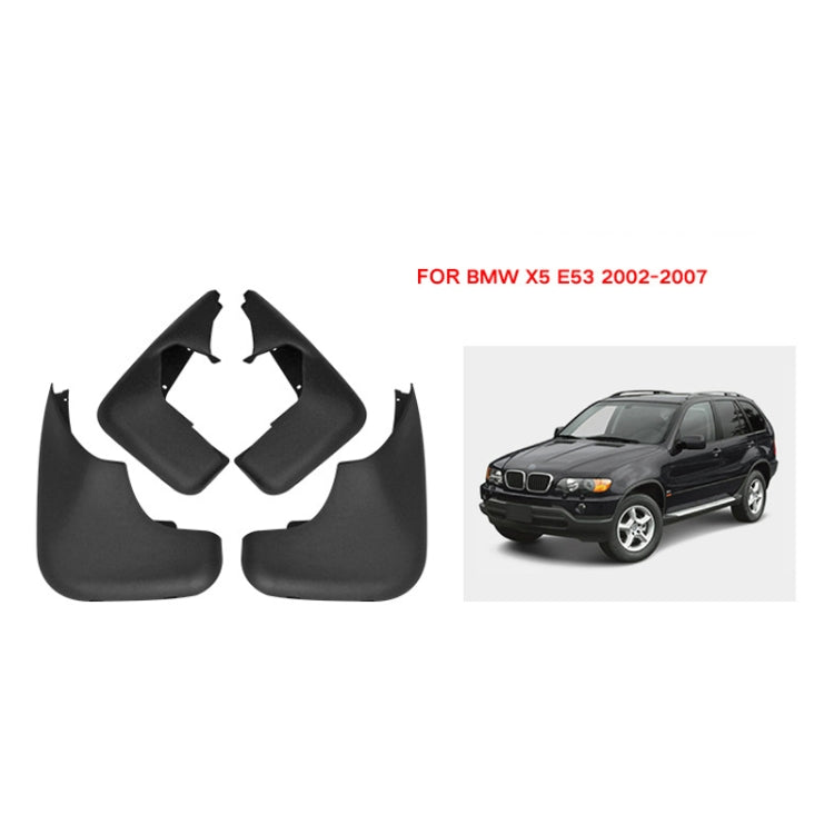 For BMW X5 E53 2002-2007 4pcs/Set Car Auto Soft Plastic Splash Flaps Fender Guard, For BMW X5 E53 2002-2007