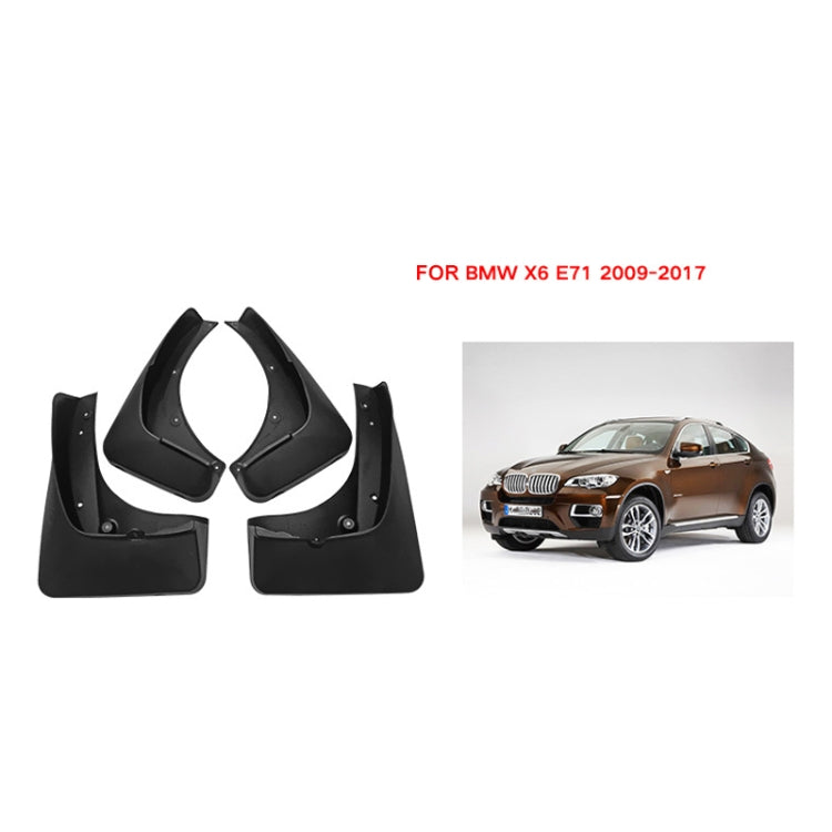For BMW X6 E71 2009-2017 4pcs/Set Car Auto Soft Plastic Splash Flaps Fender Guard, For BMW X6 E71 2009-2017