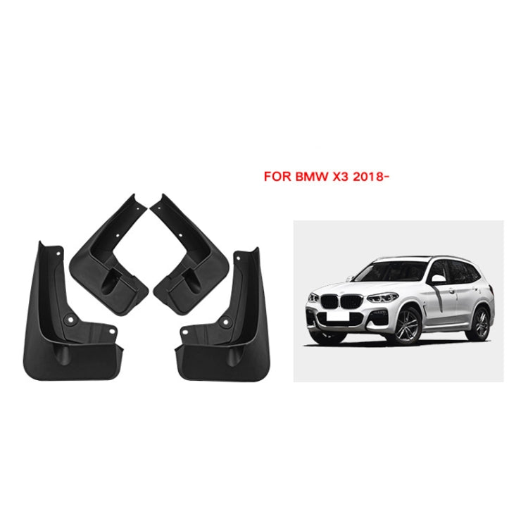 For BMW X3 2018-2023 4pcs/Set Car Auto Soft Plastic Splash Flaps Fender Guard, For BMW X3 2018-2023