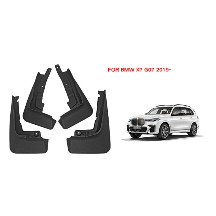 For BMW X7 2019-2023 4pcs/Set Car Auto Soft Plastic Splash Flaps Fender Guard, For BMW X7 2019-2023 with Pedals