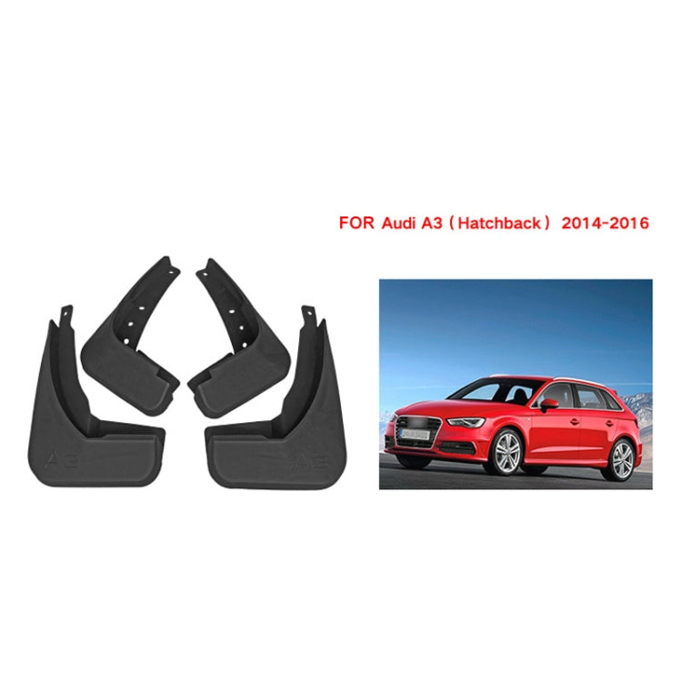 For Audi A3 Hatchback 2014-2016 4pcs/Set Car Auto Soft Plastic Splash Flaps Fender Guard, For Audi A3 Hatchback 2014-2016