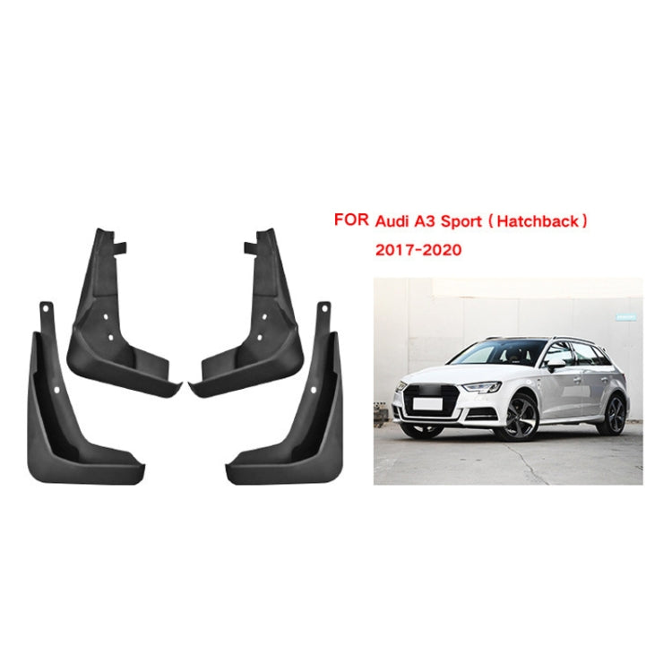 For Audi A3 Hatchback Sport 2017-2020 4pcs/Set Car Auto Soft Plastic Splash Flaps Fender Guard, For Audi A3 Hatchback Sport 2017-2020