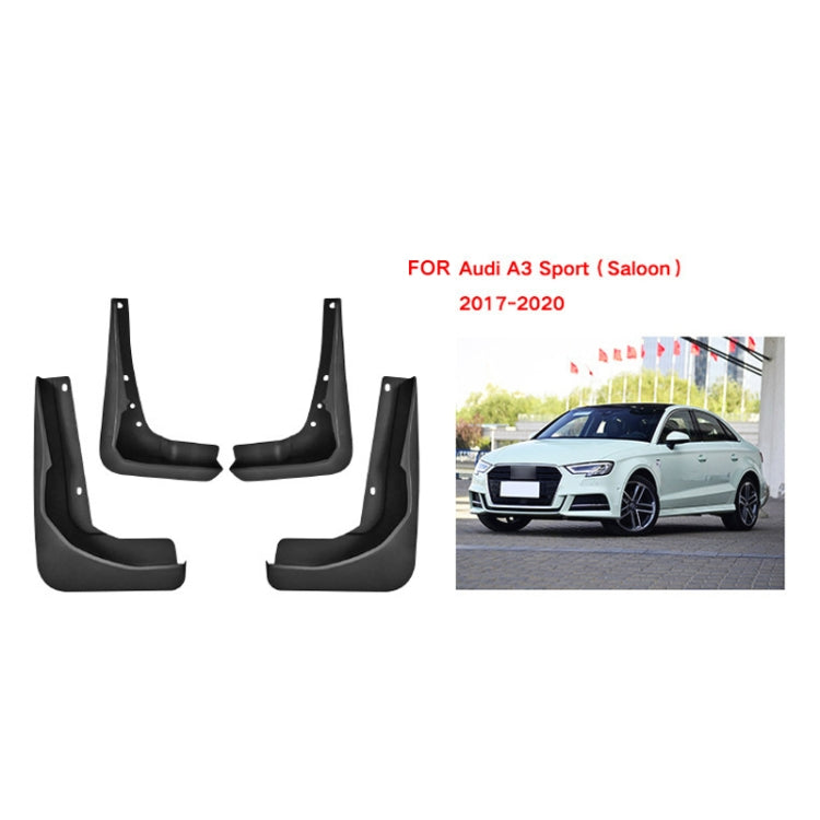 For Audi A3 Sedan Sport 2017-2020 4pcs/Set Car Auto Soft Plastic Splash Flaps Fender Guard, For Audi A3 Sedan Sport 2017-2020