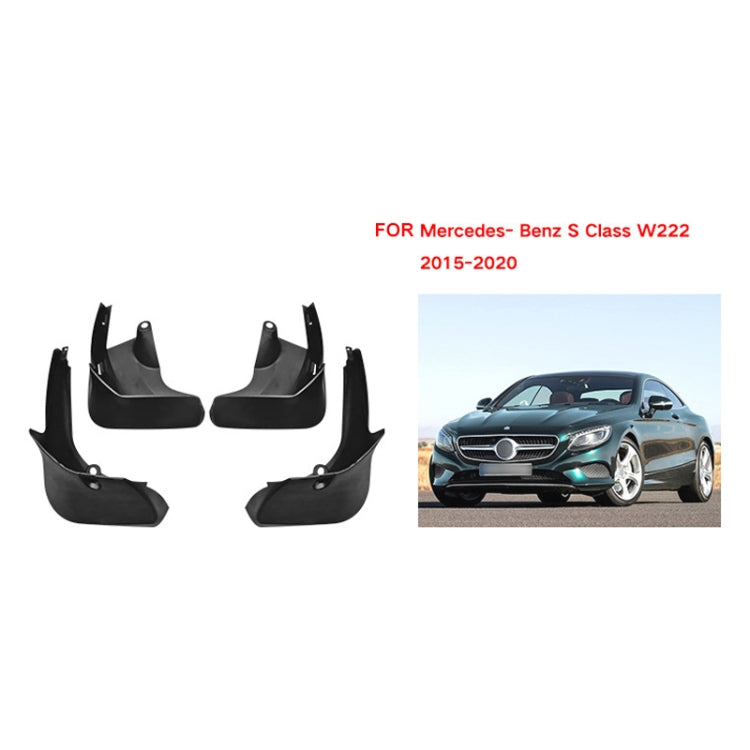 For Mercedes-Benz S-class 2014-2020 4pcs/Set Car Auto Soft Plastic Splash Flaps Fender Guard, For Mercedes-Benz S-class 2014-2020