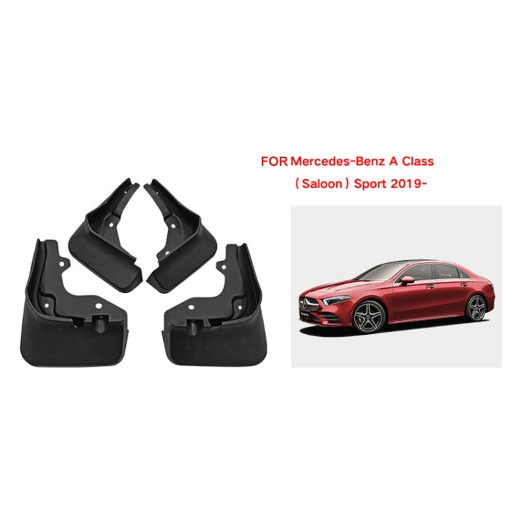 For Mercedes-Benz A-class Sedan Sport 2019-2022 4pcs/Set Car Auto Soft Plastic Splash Flaps Fender Guard, For Mercedes-Benz A-class Sedan Sport 2019-2022
