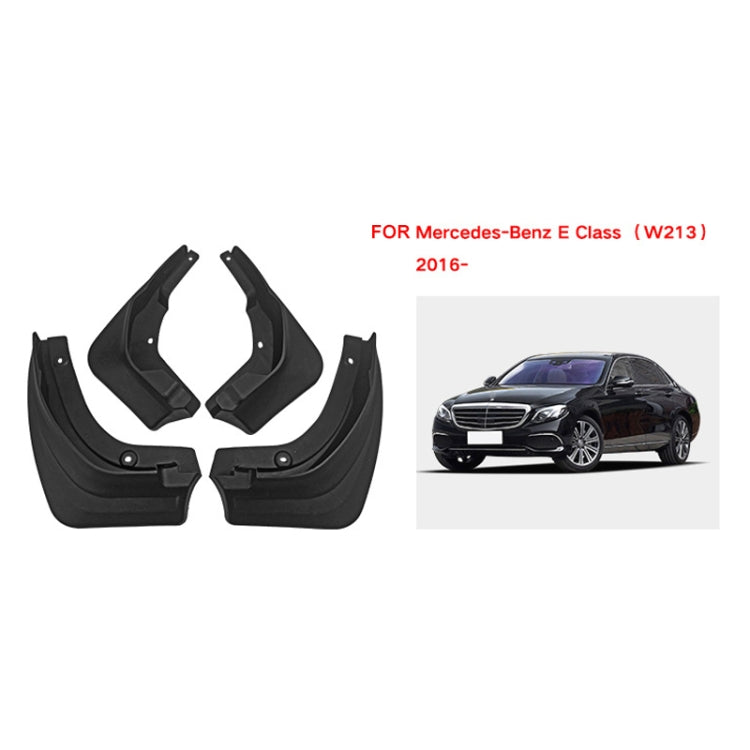 For Mercedes-Benz E-class 2016 4pcs/Set Car Auto Soft Plastic Splash Flaps Fender Guard, For Mercedes-Benz E-class 2016