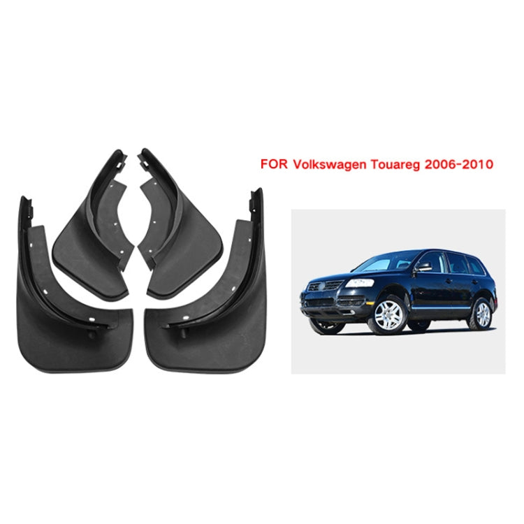 For Volkswagen Touareg 2005-2010 4pcs/Set Car Auto Soft Plastic Splash Flaps Fender Guard, without Wheel Eyebrow, For Volkswagen Touareg 2005-2010