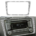 Car CD Panel Diamond Decoration Cover Sticker for Volkswagen Golf 6 2008-2012, Left and Right Drive, CD Panel