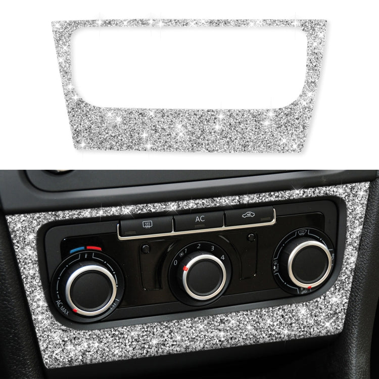 Car AC Panel Diamond Decoration Cover Sticker for Volkswagen Golf 6 2008-2012, Left and Right Drive, AC Panel
