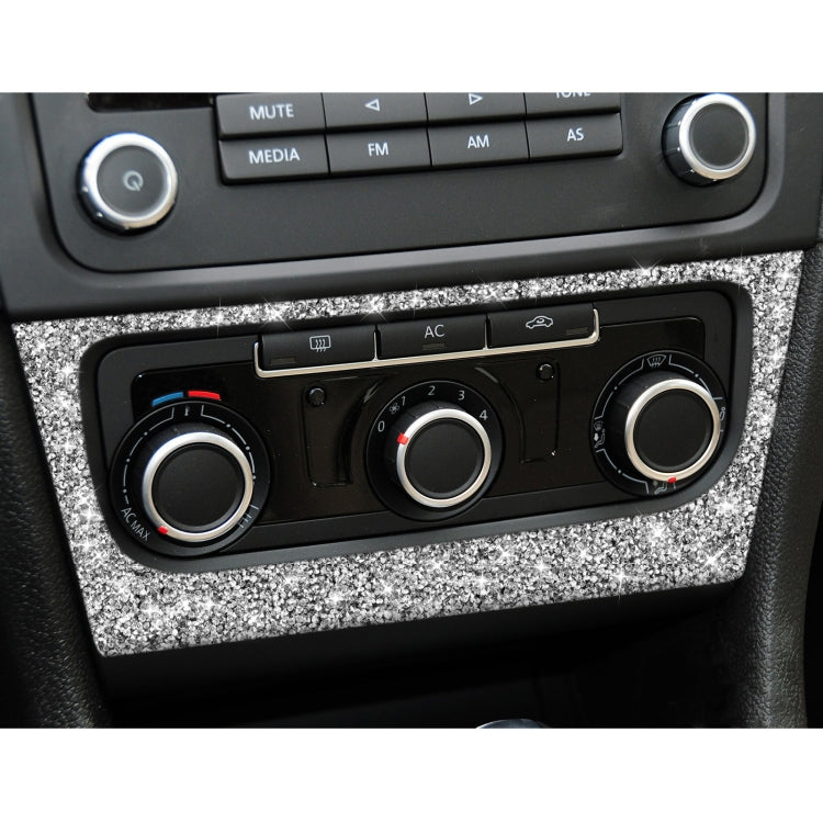 Car AC Panel Diamond Decoration Cover Sticker for Volkswagen Golf 6 2008-2012, Left and Right Drive, AC Panel