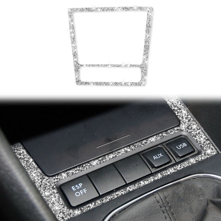 Car Ashtray Frame Diamond Decoration Cover Sticker for Volkswagen Golf 6 2008-2012, Left and Right Drive, Ashtray Frame