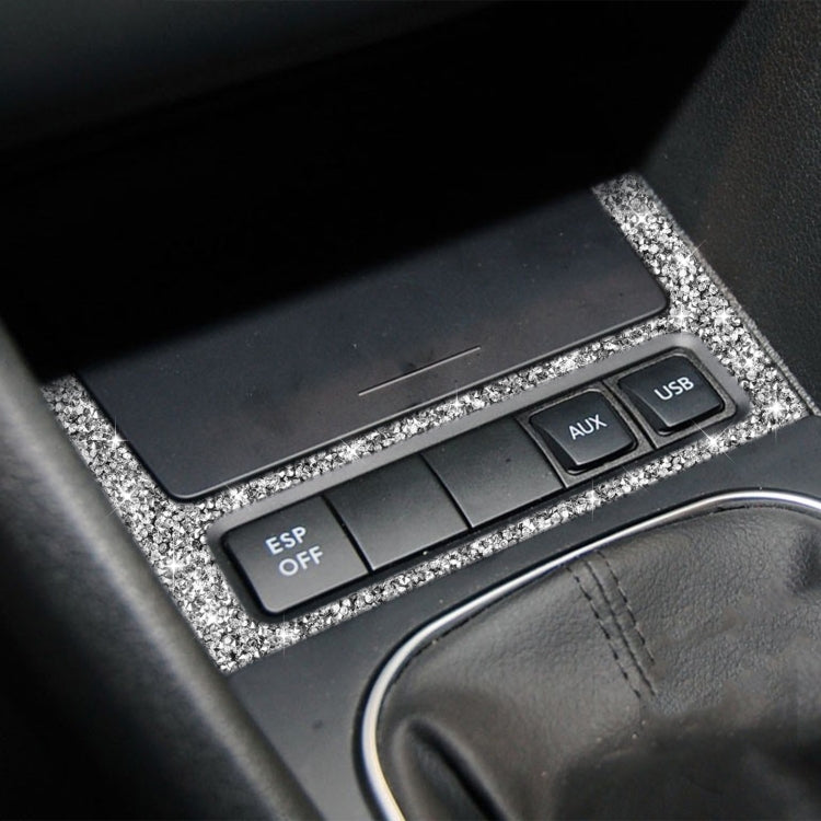 Car Ashtray Frame Diamond Decoration Cover Sticker for Volkswagen Golf 6 2008-2012, Left and Right Drive, Ashtray Frame