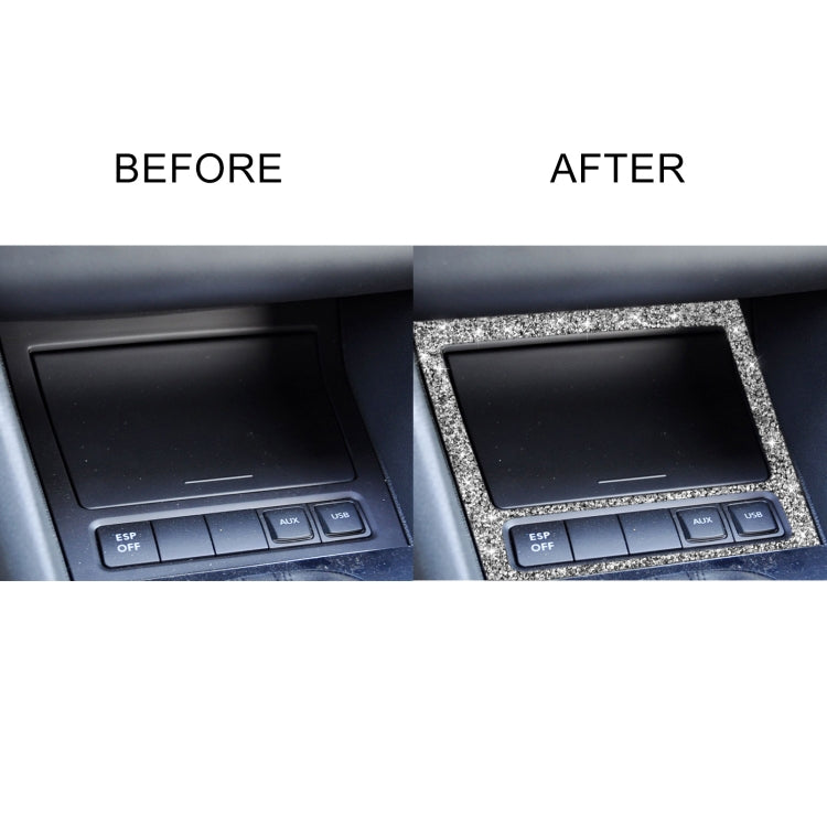 Car Ashtray Frame Diamond Decoration Cover Sticker for Volkswagen Golf 6 2008-2012, Left and Right Drive, Ashtray Frame