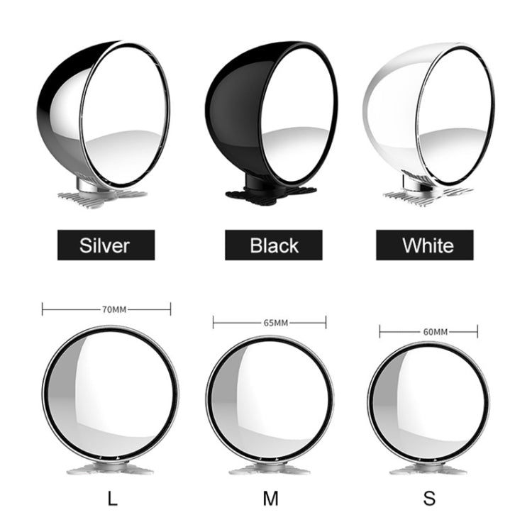 3R-045 Auxiliary Rear View Mirror Car Adjustable Blind Spot Mirror Wide Angle Auxiliary  Side Mirror, Diameter: 70mm, 3R-045 (Black), 3R-045 (Silver), 3R-045 (White)