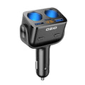 Y48TC QC3.0 + Type-C Dual Port Fast Charging Multi-function Car Charger Cigarette Lighter, Y48TC