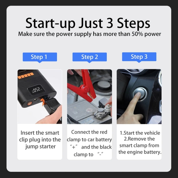 D7L 8800mAh Multifunctional Car Emergency Starting Power Supply Air Pump Integrated Machine, D7L