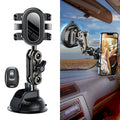Car Universal Overhead Camera Suction Cup Phone Holder, Short Style with Bluetooth Remote Control, with Bluetooth Remote Control