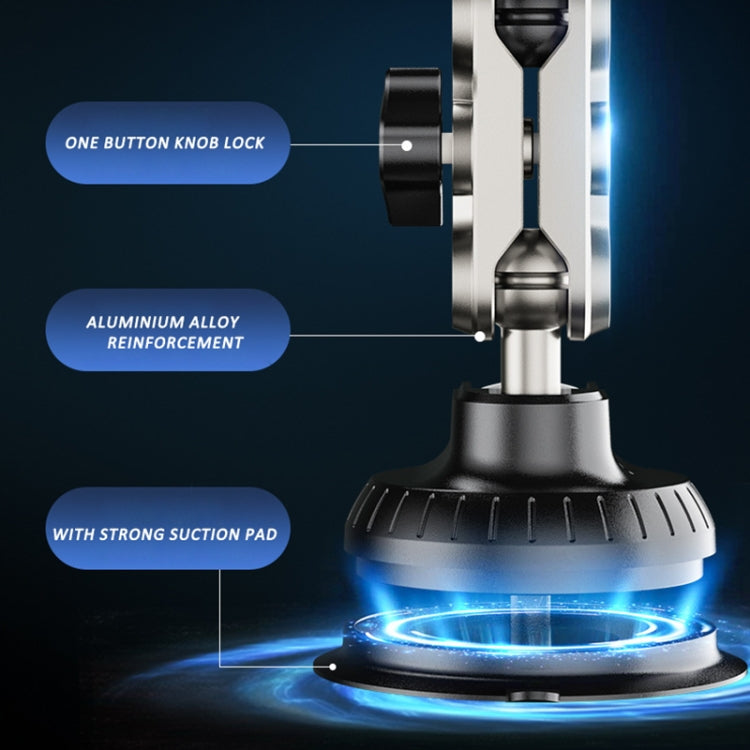 Car Universal Overhead Camera Suction Cup Phone Holder, Short Style with Bluetooth Remote Control, with Bluetooth Remote Control