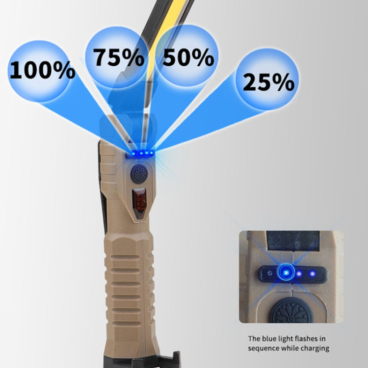 FT20 Folding Magnet Car Inspection Light Work Maintenance Lamp Strong Emergency COB LED Lamp, FT20, FT20 Khaki