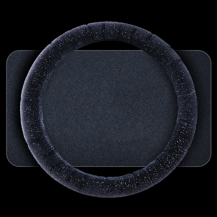 Round Style Car Universal Self Heating Plush Warm Anti-skid Steering Wheel Cover, Diameter: 38cm, Round Style