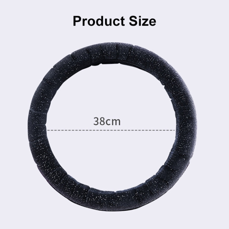 Round Style Car Universal Self Heating Plush Warm Anti-skid Steering Wheel Cover, Diameter: 38cm, Round Style