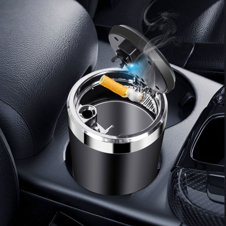 BY-1091 Car Press Style Metal Liner Ashtray with LED Light