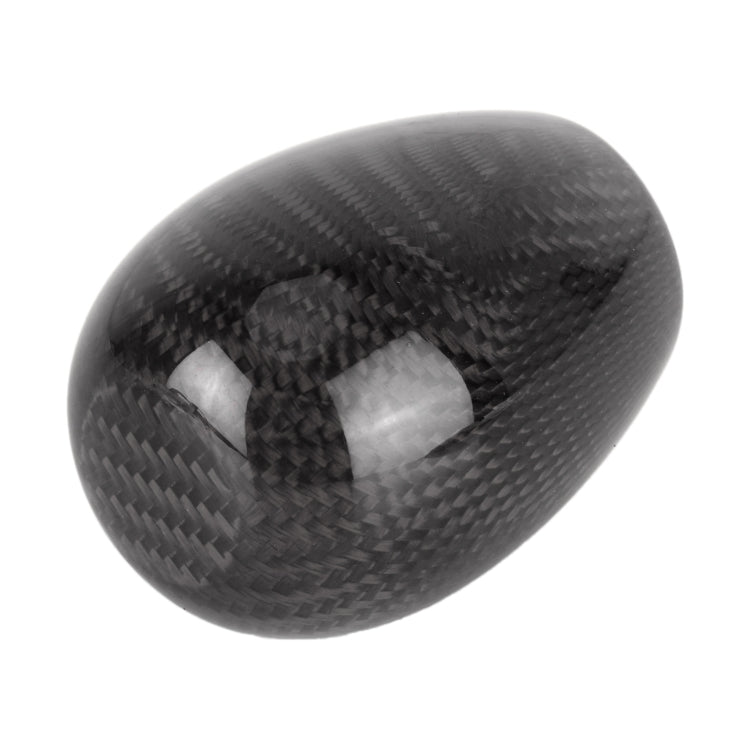 Car Carbon Fiber Pattern Gear Shift Knob Short Style Duck Egg Type Automatic Gear Head