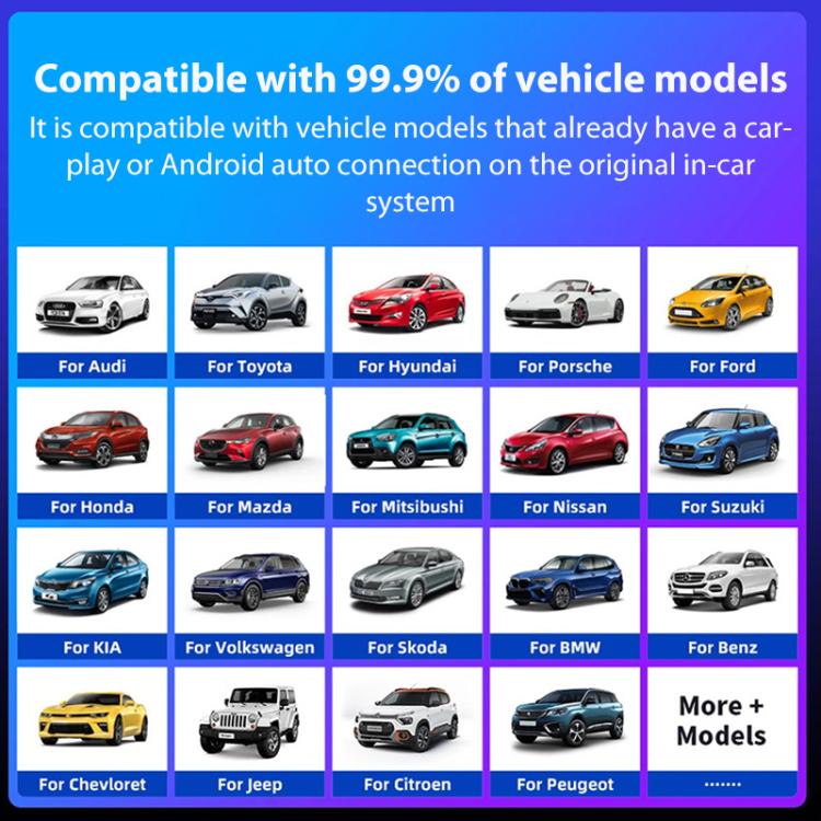 Car Intelligent AI Box Original Car Wired to Wireless Android Auto, Android Auto