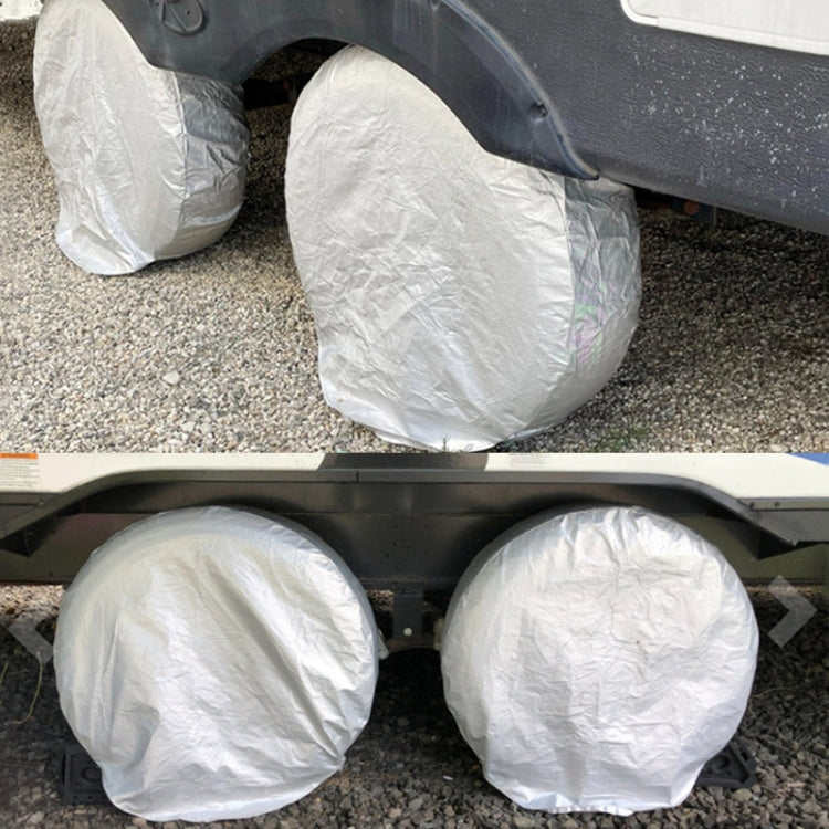 4pcs / Set Car Tire 420D Oxford Cloth Protective Cover, Diameter: 48-58cm, Width: 29cm, 48-58cm