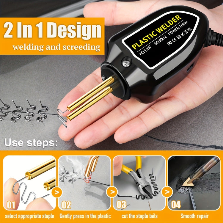 Hot Stapler Plastic Welding Machine Car Bumper Repair Kit Plier, US Plug, US Plug