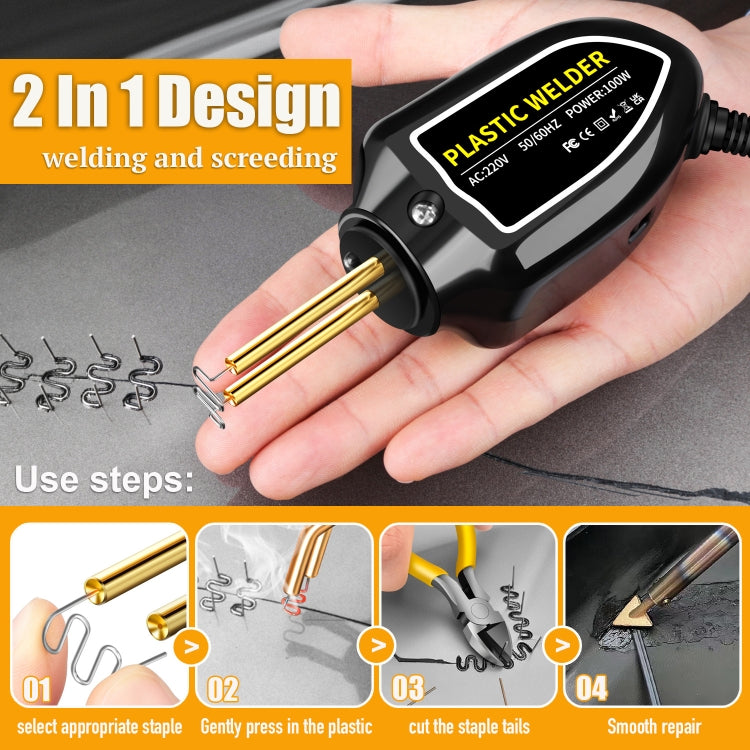 Hot Stapler Plastic Welding Machine Car Bumper Repair Kit Plier, UK Plug, UK Plug