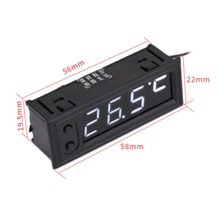 3 in 1 DC5-50V Car High-precision Electronic LED Luminous Clock + Thermometer + Voltmeter, 3 in 1 DC5-50V Green, 3 in 1 DC5-50V Blue, 3 in 1 DC5-50V Red, 3 in 1 DC5-50V 3 in 1 DC5-50V