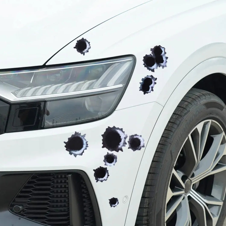 Car PVC Self-adhesive Bullet Hole Scratch Personalized Stickers, Bullet Hole 2