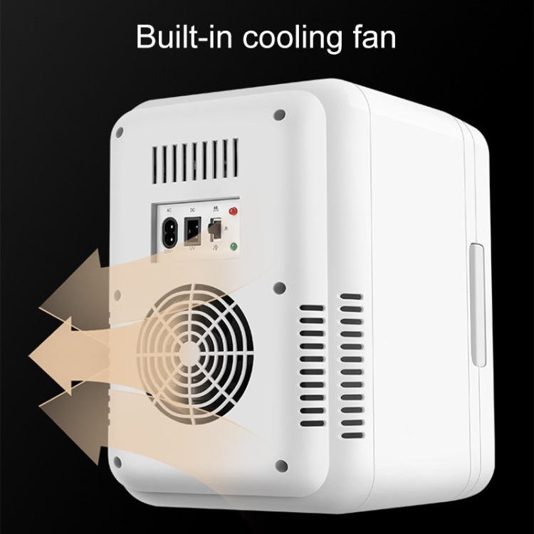 8L 37-48W Tempered Glass Panel Car / Home Mini Refrigerator, EU Plug, 8L, EU Plug (Silver), 8L, EU Plug (Gold)