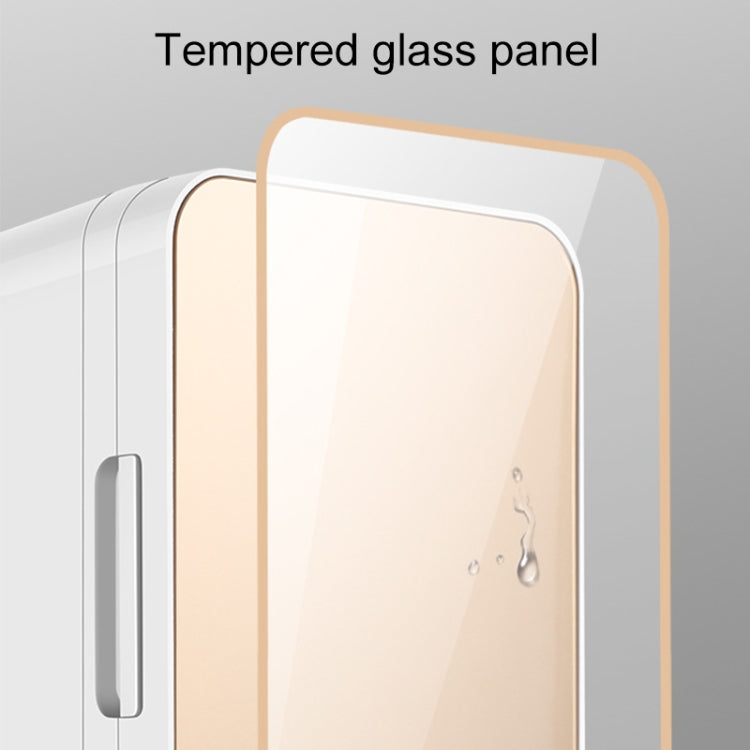8L 37-48W Tempered Glass Panel Car / Home Mini Refrigerator, EU Plug, 8L, EU Plug (Silver), 8L, EU Plug (Gold)