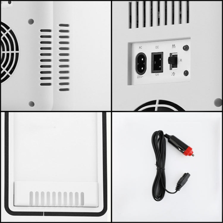 8L 37-48W Tempered Glass Panel Car / Home Mini Refrigerator, EU Plug, 8L, EU Plug (Silver), 8L, EU Plug (Gold)