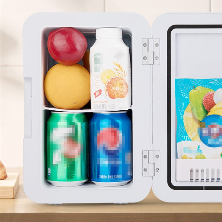 8L 37-48W Tempered Glass Panel Car / Home Mini Refrigerator, EU Plug, 8L, EU Plug (Silver), 8L, EU Plug (Gold)