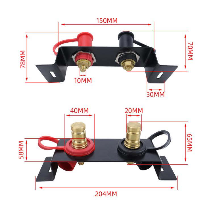 CP-5192 M10 Thick Stud Car RV Marine Battery Terminal Starter Battery Terminal Extender, CP-5192