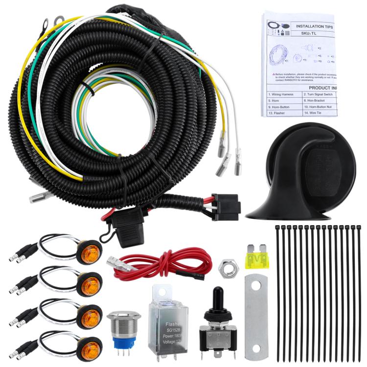 CP-5227 UTV / ATV Turn Signal Kit, Street Legal Kit with Toggle Switch, CP-5227